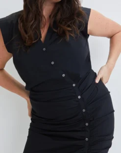 Veronica Beard Best Sellers Ruched Shirtdress