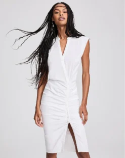 Veronica Beard Best Sellers Ruched Shirtdress