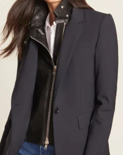 Veronica Beard Leather Moto Dickey Clothing