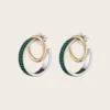 Veronica Beard Emerald Galaxy Hoop Earrings