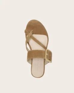 Veronica Beard Salva Crisscross Suede Sandal