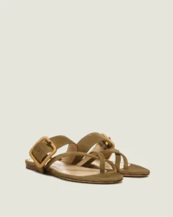 Veronica Beard Salva Crisscross Suede Sandal