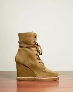 Veronica Beard Shoes Ananya Lace-Up Wedge Bootie