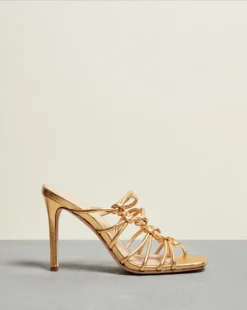 Veronica Beard Avita Knotted Strap Sandals Shoes