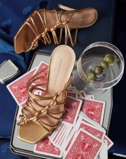 Veronica Beard Avita Knotted Strap Sandals Shoes