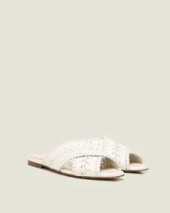 Veronica Beard Dodo Braided-Leather Sandal Shoes