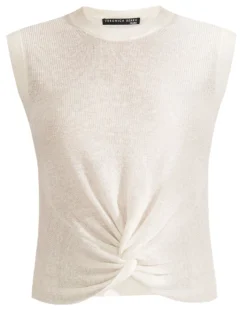 Veronica Beard Clothing Kellen Twist-Front Sweater