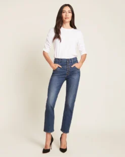 Veronica Beard Waldorf Ruched-Sleeve Tee