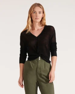 Veronica Beard Soren Twist-Front Sweater