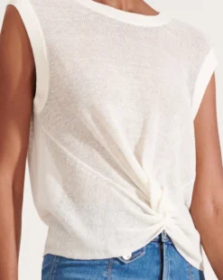 Veronica Beard Clothing Kellen Twist-Front Sweater