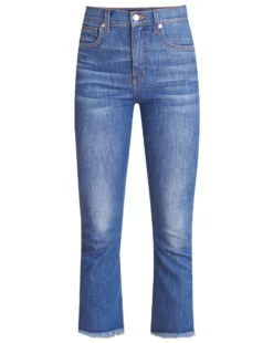 Veronica Beard Carly Kick-Flare Jean | Raw Hem 3 Veronica Beard Carly Kick-Flare Jean | Raw Hem