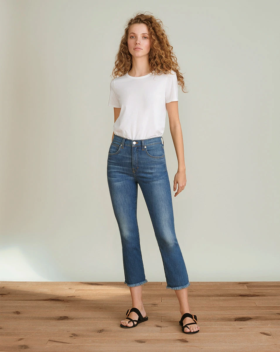 Veronica Beard Carly Kick-Flare Jean | Raw Hem Veronica Beard Carly Kick-Flare Jean | Raw Hem