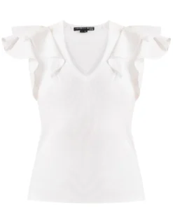 Veronica Beard Cathie Ruffled Top Clothing
