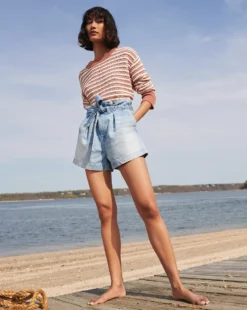 Veronica Beard Nori Paper-Bag Short