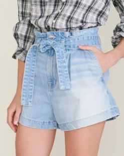 Veronica Beard Nori Paper-Bag Short