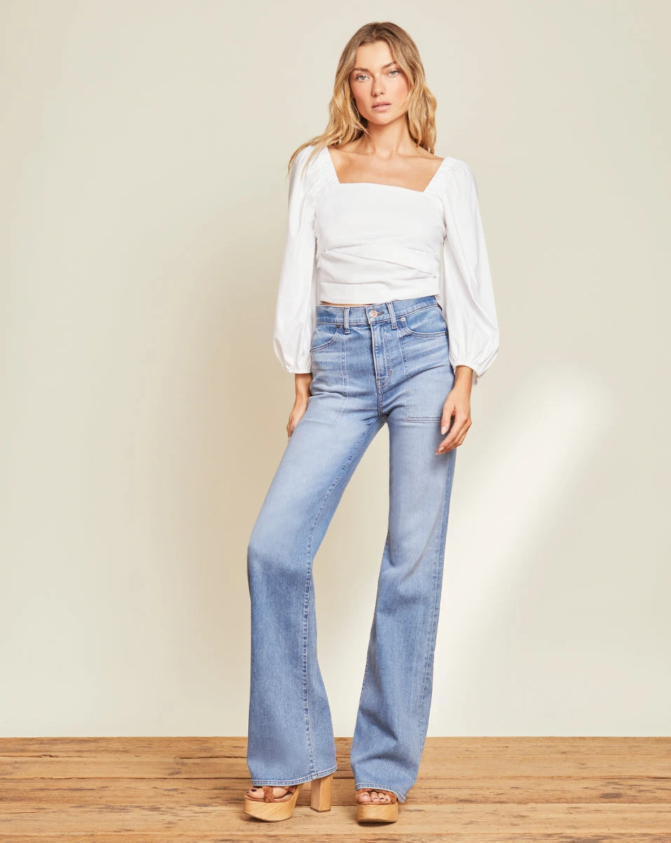 Veronica Beard Clothing Crosbie Wide-Leg Jean | Patch Pockets Veronica Beard Clothing Crosbie Wide-Leg Jean | Patch Pockets