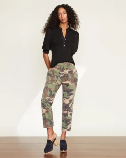 Veronica Beard Clothing Coralee Puffed-Sleeve Top