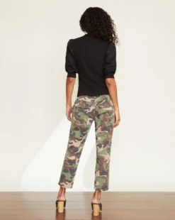 Veronica Beard Clothing Coralee Puffed-Sleeve Top