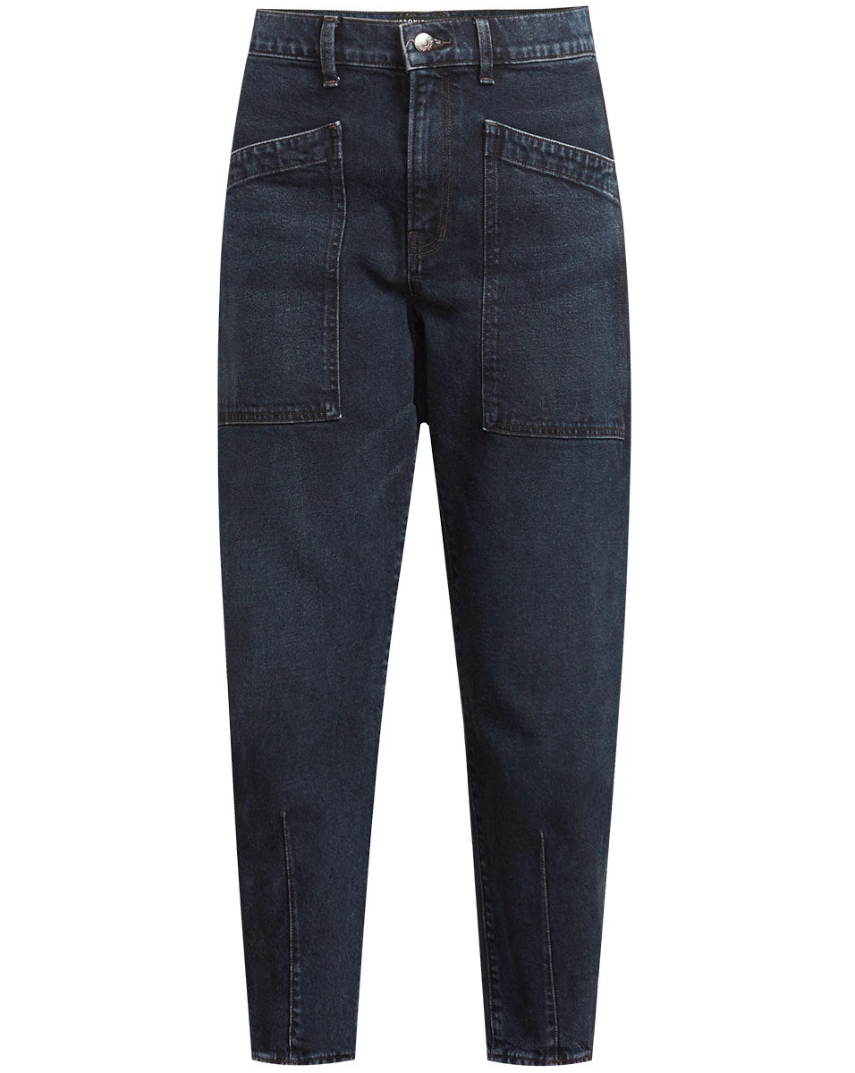Veronica Beard Charlie Barrel Jean | Patch Pockets Veronica Beard Charlie Barrel Jean | Patch Pockets