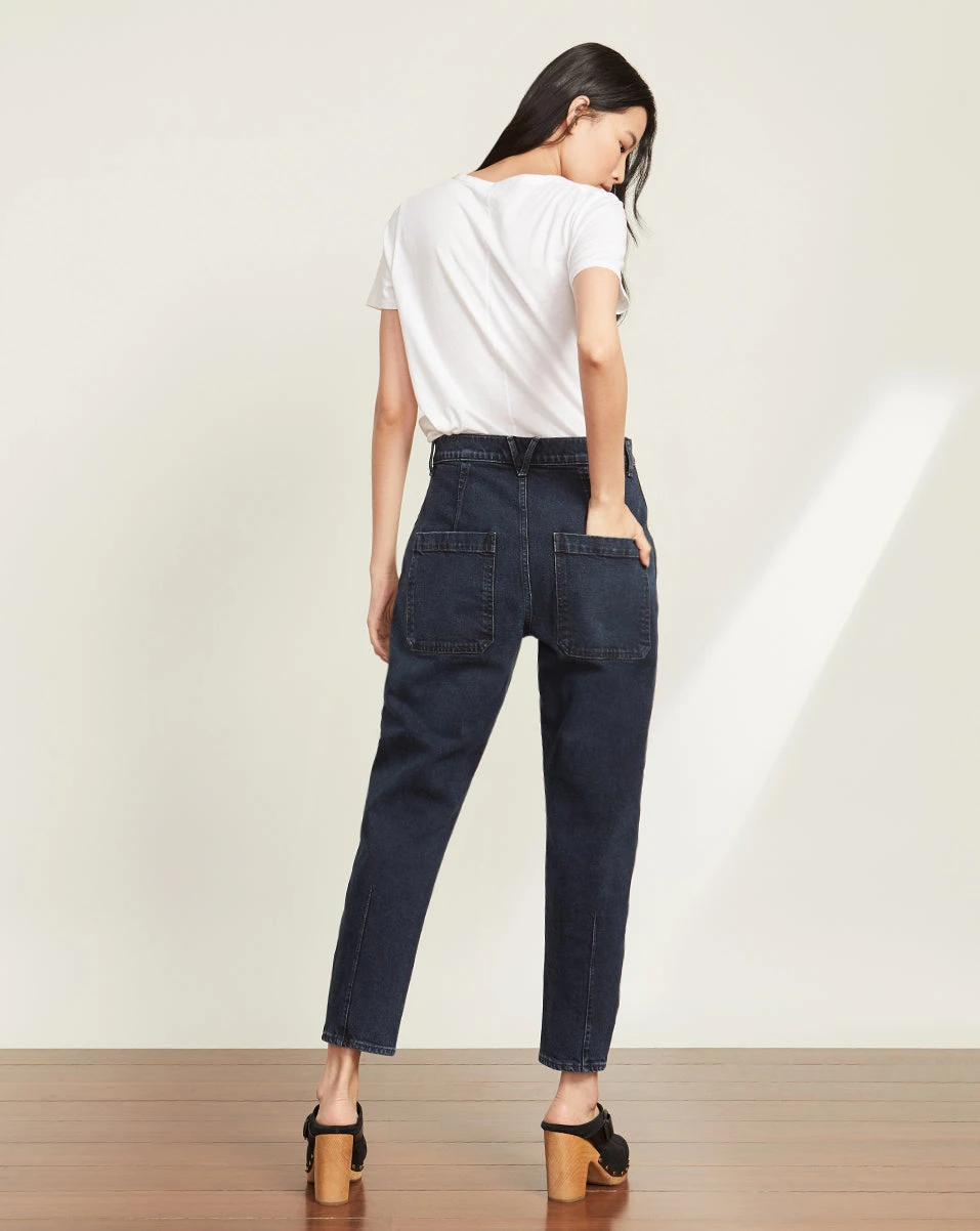 Veronica Beard Charlie Barrel Jean | Patch Pockets Veronica Beard Charlie Barrel Jean | Patch Pockets