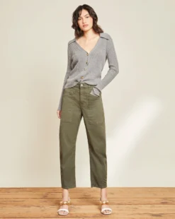 Veronica Beard Charlie Barrel Jean | Patch-Pockets