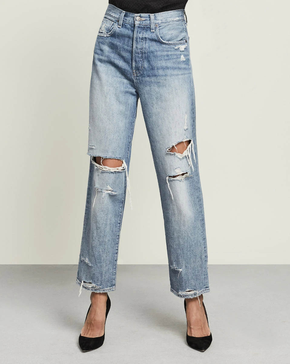Veronica Beard Blake Straight-Leg Jean | Distressed Clothing Veronica Beard Blake Straight-Leg Jean | Distressed Clothing