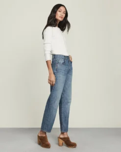 Veronica Beard Blake Straight-Leg Jean Clothing