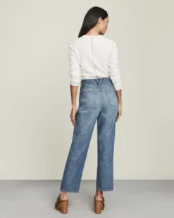 Veronica Beard Blake Straight-Leg Jean Clothing