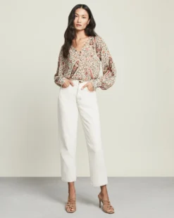 Veronica Beard Blake Straight-Leg Jean | Contrast Stitching Clothing