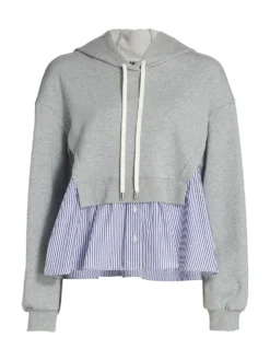 Veronica Beard Clothing Hockley Mixed-Media Sweatshirt