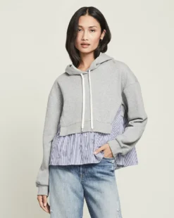 Veronica Beard Clothing Hockley Mixed-Media Sweatshirt