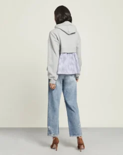 Veronica Beard Clothing Hockley Mixed-Media Sweatshirt