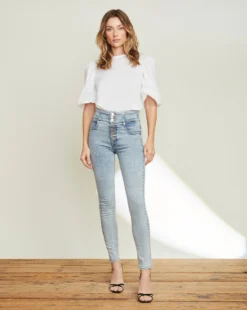 Veronica Beard Katherine Corset-Waist Jean