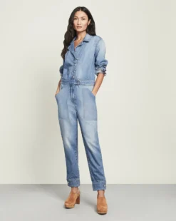 Veronica Beard Clothing Oaklyn Denim Jumpsuit