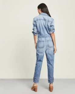 Veronica Beard Clothing Oaklyn Denim Jumpsuit