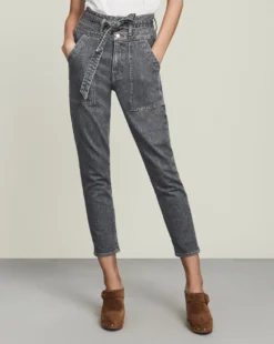Veronica Beard Clothing Logan Straight-Leg Jean | Tie Belt 4 Veronica Beard Clothing Logan Straight-Leg Jean | Tie Belt