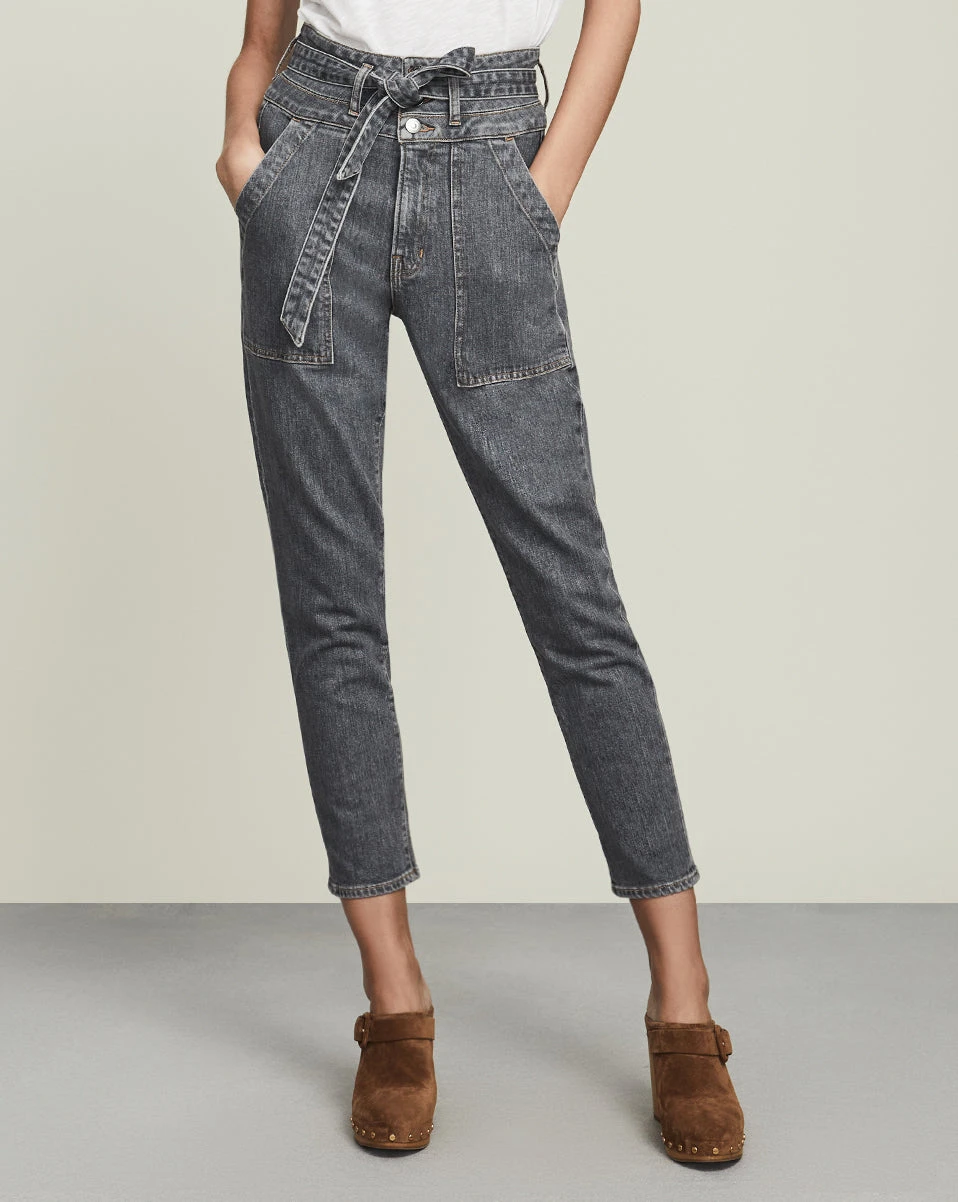 Veronica Beard Clothing Logan Straight-Leg Jean | Tie Belt Veronica Beard Clothing Logan Straight-Leg Jean | Tie Belt