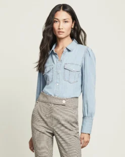 Veronica Beard Raelyn Denim Shirt