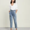 Veronica Beard Logan Straight-Leg Jean | Tie Belt