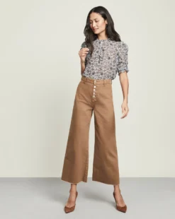 Veronica Beard Grant Wide-Leg Jean Clothing