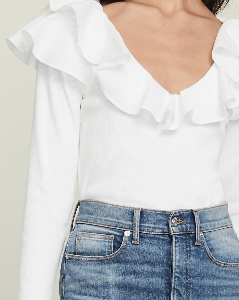 Veronica Beard Strata Ruffled Top Veronica Beard Strata Ruffled Top