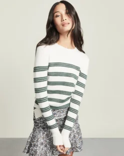 Veronica Beard Zareen Striped Pullover
