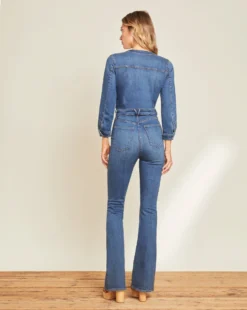 Veronica Beard Savanna Denim Jumpsuit Clothing