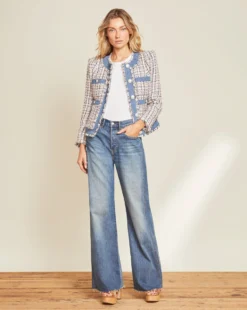 Veronica Beard Taylor Wide-Leg Jean | Raw Hem