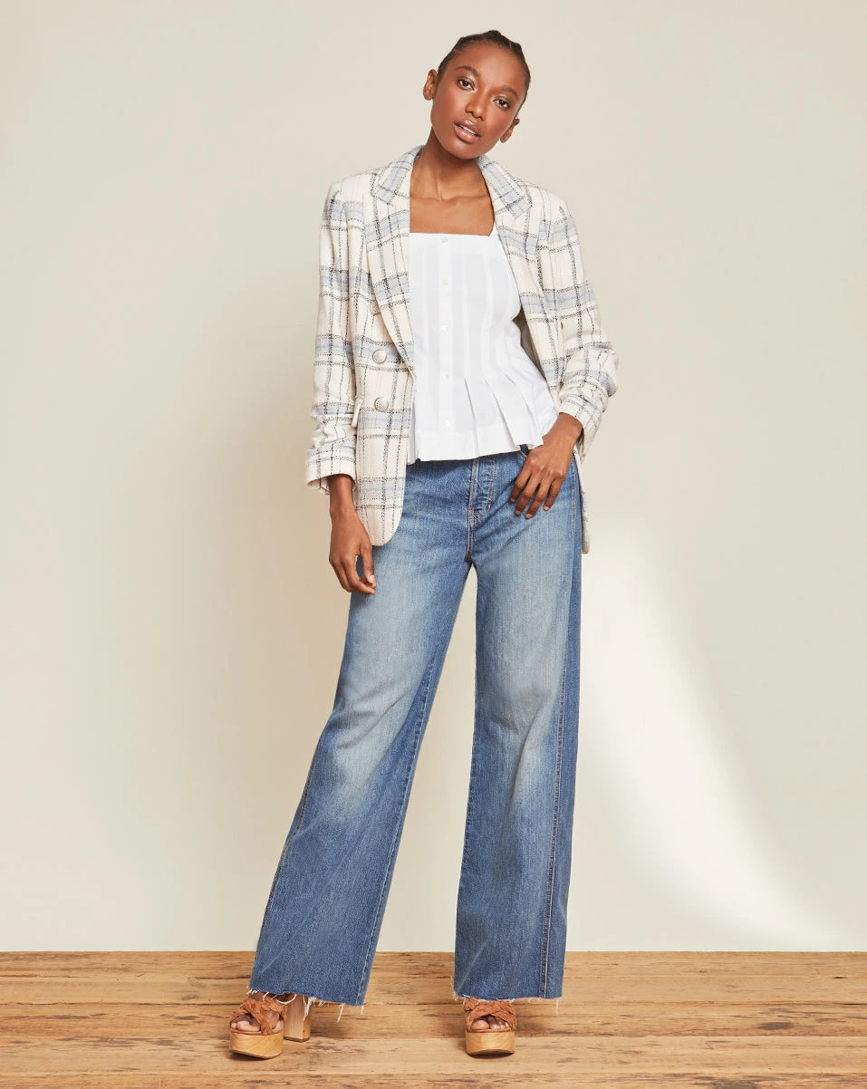 Veronica Beard Taylor Wide-Leg Jean | Raw Hem Veronica Beard Taylor Wide-Leg Jean | Raw Hem