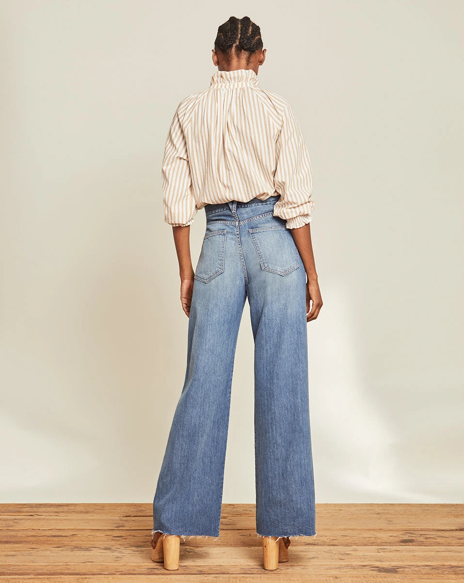 Veronica Beard Taylor Wide-Leg Jean | Raw Hem Veronica Beard Taylor Wide-Leg Jean | Raw Hem
