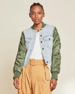 Veronica Beard Clothing Emelia Mixed-Media Jacket