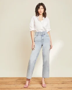 Veronica Beard Blake Straight-Leg Jean | Notch Waist