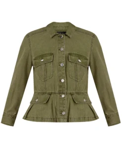 Veronica Beard Jayla Peplum Denim Jacket Clothing 5 Veronica Beard Jayla Peplum Denim Jacket Clothing