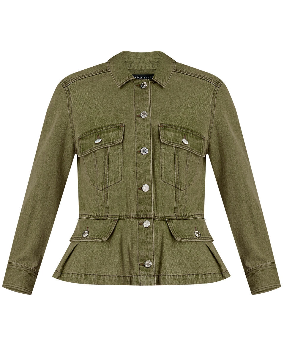 Veronica Beard Jayla Peplum Denim Jacket Clothing Veronica Beard Jayla Peplum Denim Jacket Clothing